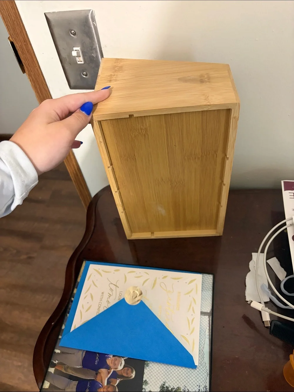 Bamboo Multi-Compartment Desk Organizer - Natural Bamboo